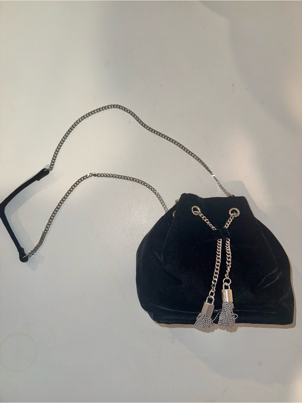 White House Black Market black velvet crossbody